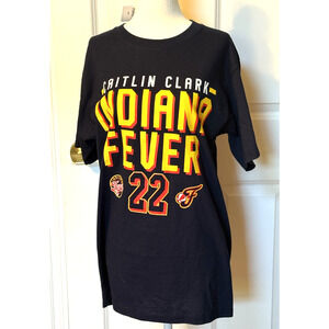 WNBA Indiana Fever Caitlin Clark #22 Adult Navy Short Sleeve T-Shirt XLarge NWT